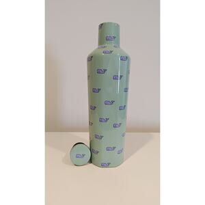 Vineyard Vines x Corkcicle 24oz Canteen Bottle Mint Green Purple Whale Stainless